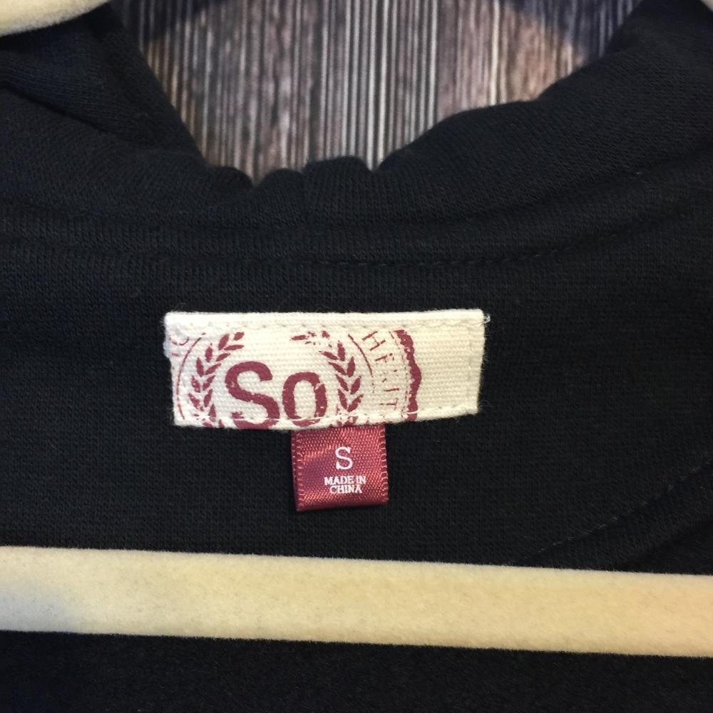 So Juniors Soft Starter Type Hoodie Size S Zip B5 - Picture 5 of 8